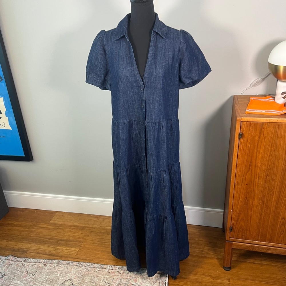 Brochu Walker The Havana Indigo Soft Denim Dress sz M - Picture 6 of 14